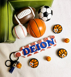 Personalized Basketball Keychain/Bag Tag