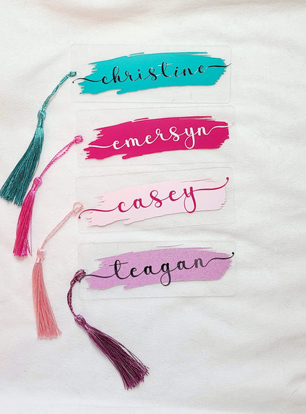 Personalized Acrylic Bookmark - Brush Stroke Design