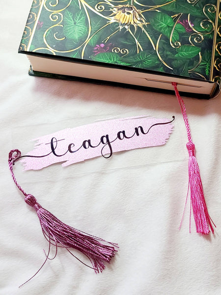 Personalized Acrylic Bookmark - Brush Stroke Design