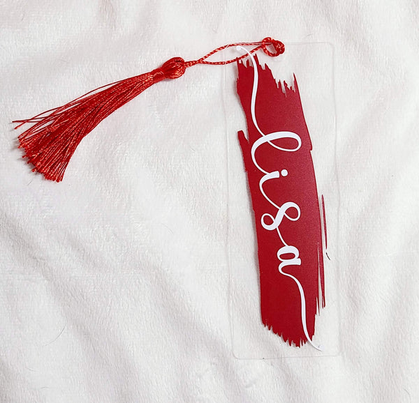 Personalized Acrylic Bookmark - Brush Stroke Design