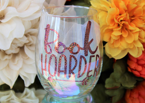 Iridescent Bookish Wine Glasses