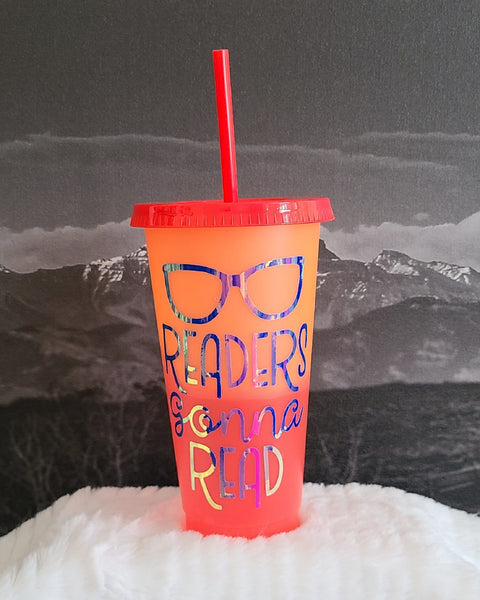 Color Changing Bookworm Cold Beverage Tumblers - Classic Colors Collection