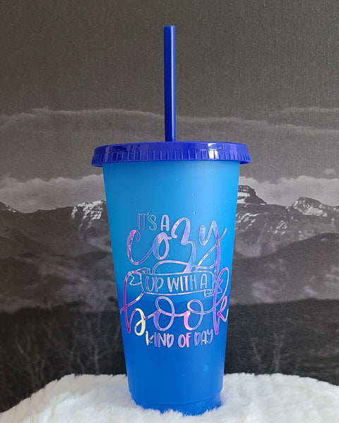 Color Changing Bookworm Cold Beverage Tumblers - Classic Colors Collection