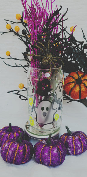 Spooky Ghost Can Glass - Glows in the Dark