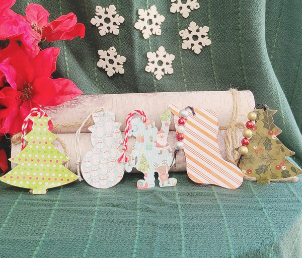 Christmas Shaped Wooden Bookmarks/Ornaments