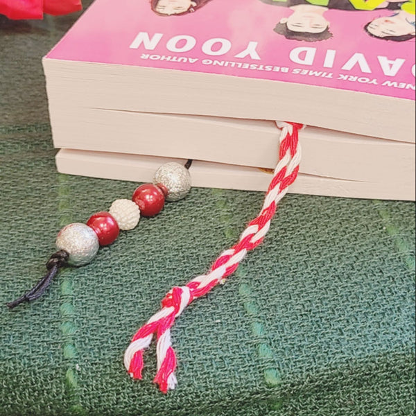 Scribble Candy Canes Wooden Bookmark