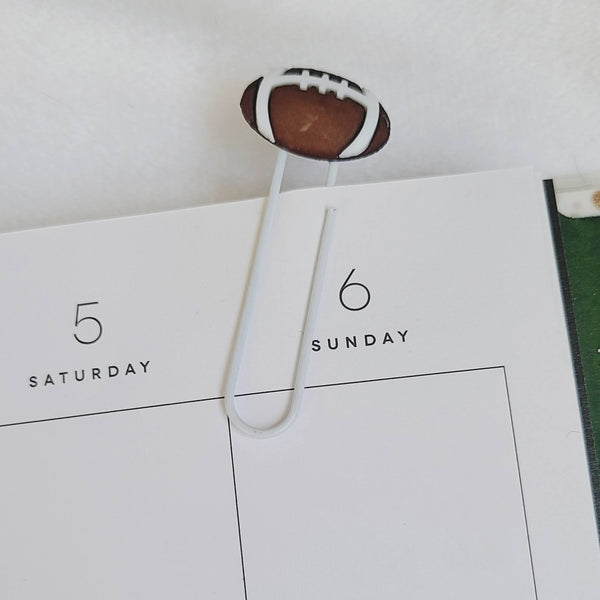 Football Paperclip Bookmarks