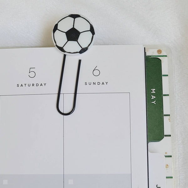 Soccer Paperclip Bookmarks