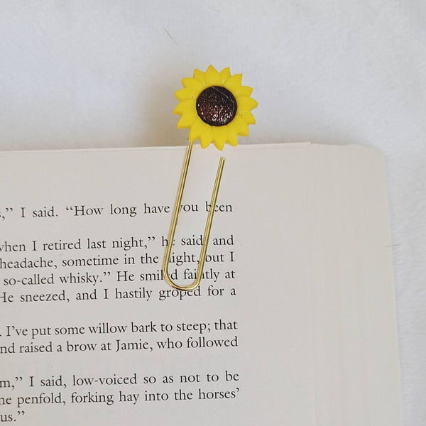 Sunflower Paperclip Bookmarks