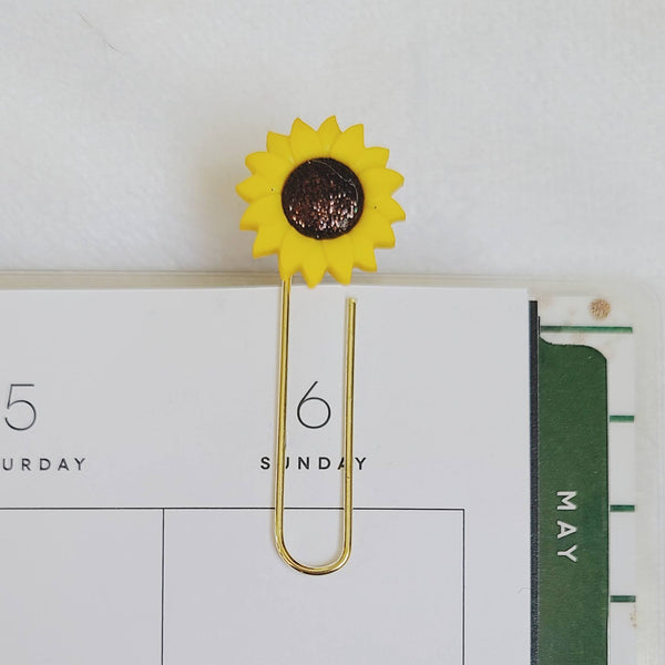 Sunflower Paperclip Bookmarks