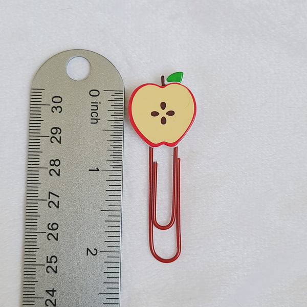 Half Apple Paperclip Bookmarks