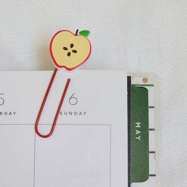 Half Apple Paperclip Bookmarks