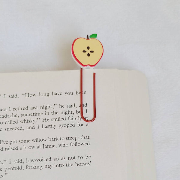 Half Apple Paperclip Bookmarks