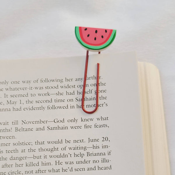 Watermelon Slice Paperclip Bookmarks