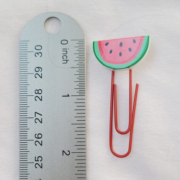 Watermelon Slice Paperclip Bookmarks