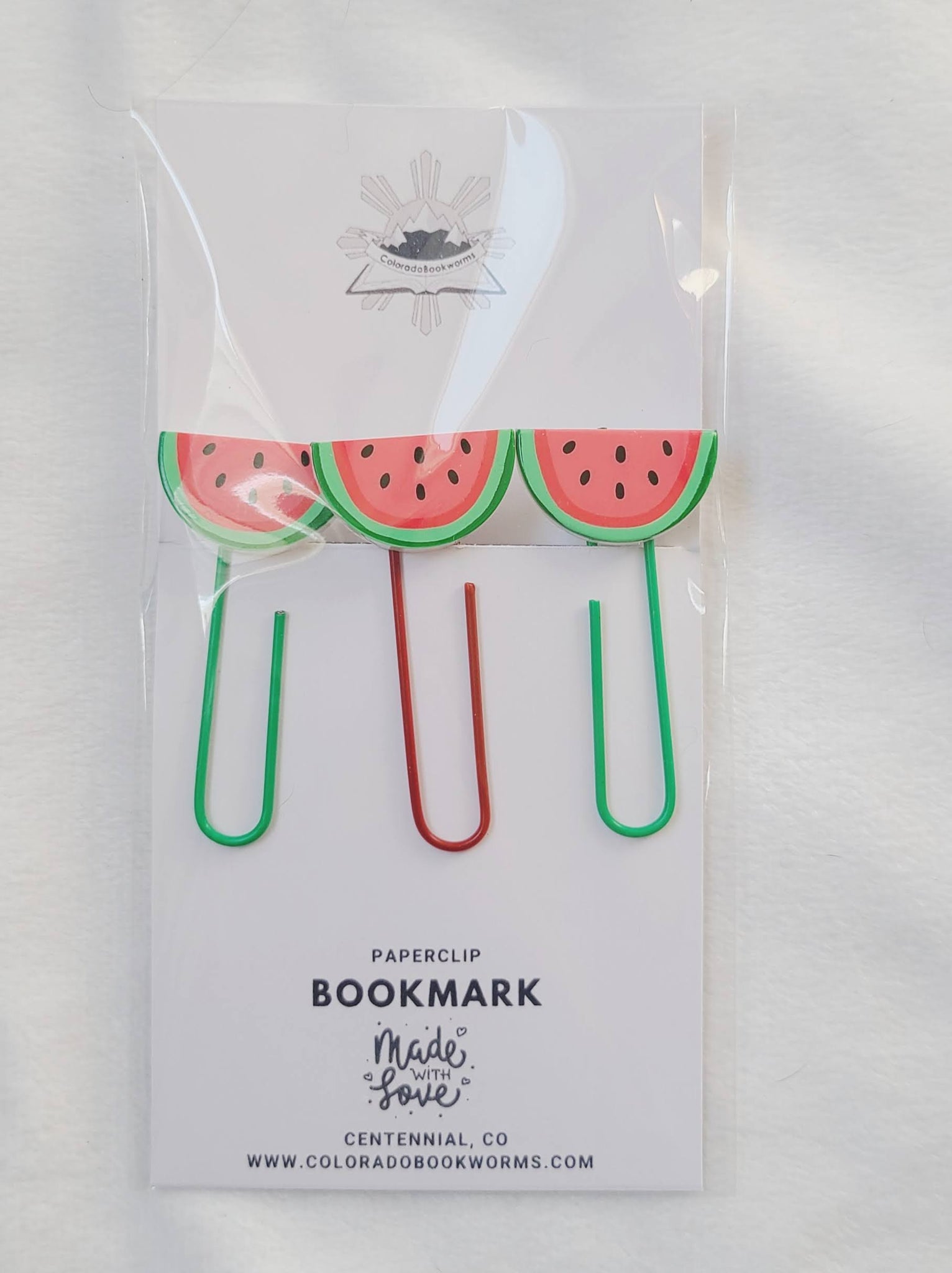 Watermelon Slice Paperclip Bookmarks