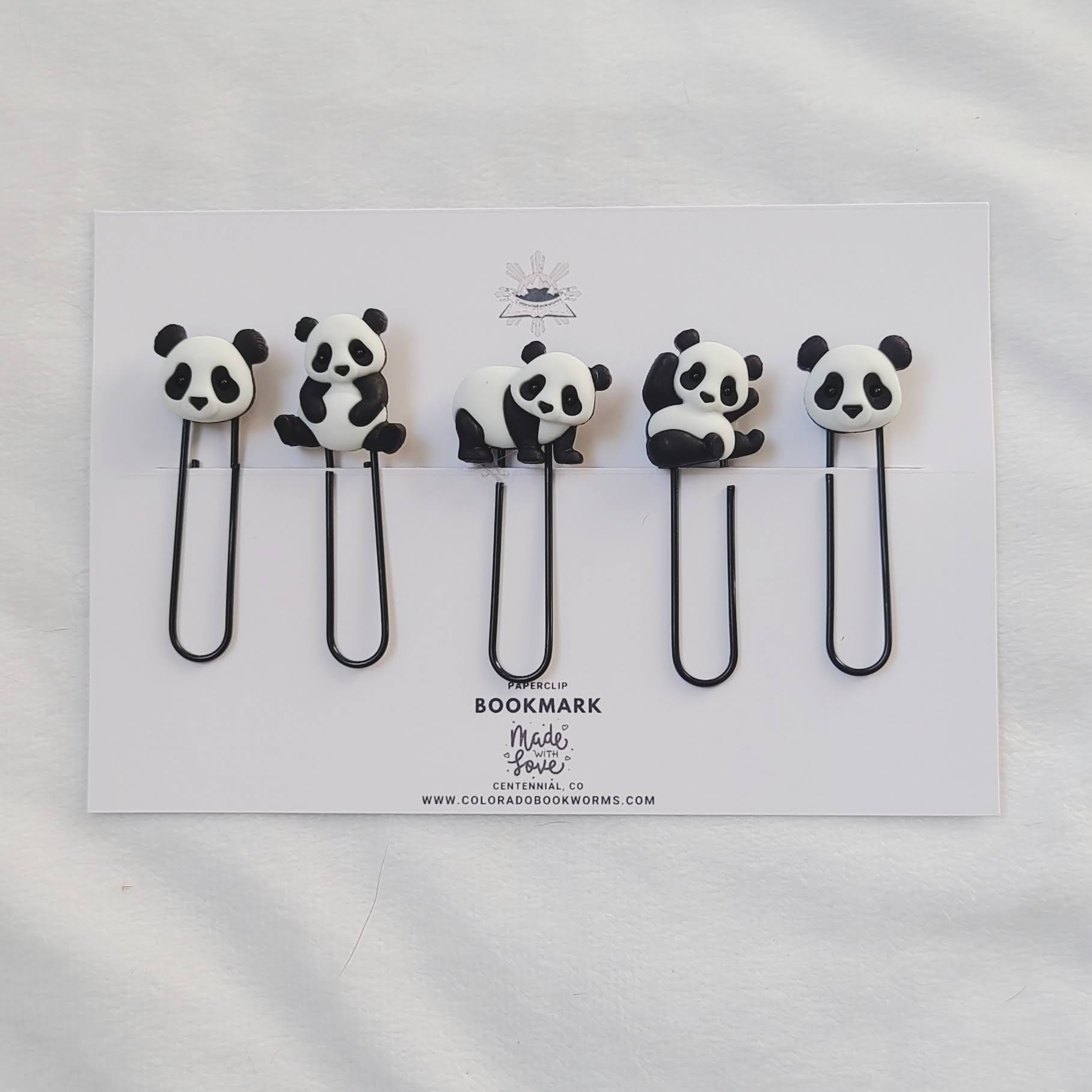 Playful Panda Paperclip Bookmarks