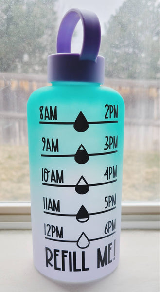 Motivational Ombre Water Tracker Bottle