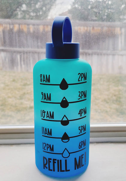 Motivational Ombre Water Tracker Bottle