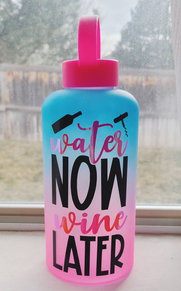 Motivational Ombre Water Tracker Bottle