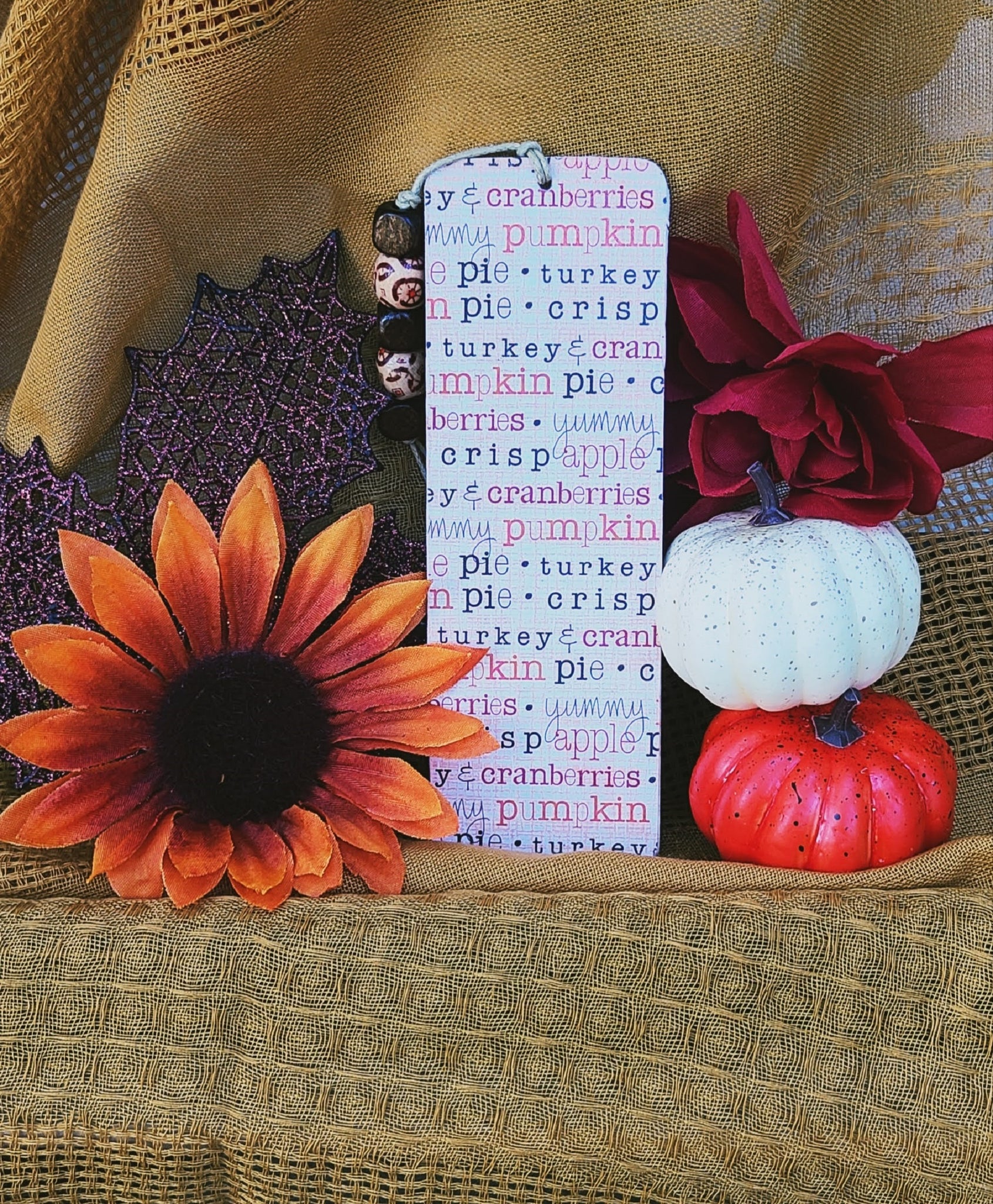 Thanksgiving Feast Wooden Bookmark